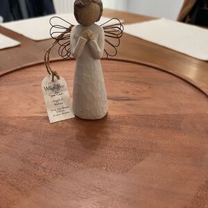 Willow Tree Angel Figurine - Cream and Brown